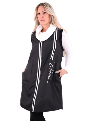 Sleeveless Hooded Puffer Long Vest Coat