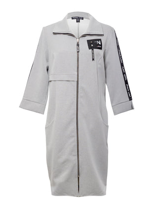 Light Grey zip front dresses Casual Dress Michael Tyler
