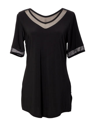 Mesh Top Black Sheer - Artex Fashions