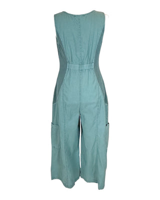 Womens Green Wide Leg Jumpsuit