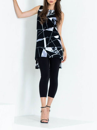 Abstract Sleeveless Tunic - Lala Love Moda