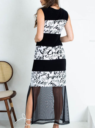 Conversation Maxi Dress - Lala Love Moda