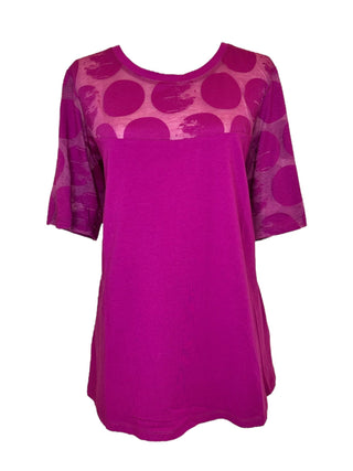 Luukaa Clothing Scoop Neck Top Fuschia- Lala Love Moda