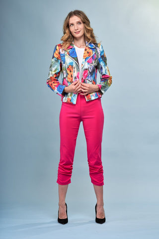 Insight Jackets Women's Faux Leather Jacket - Floral