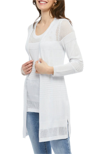 Silver Knit Cardigan - Lala Love Moda