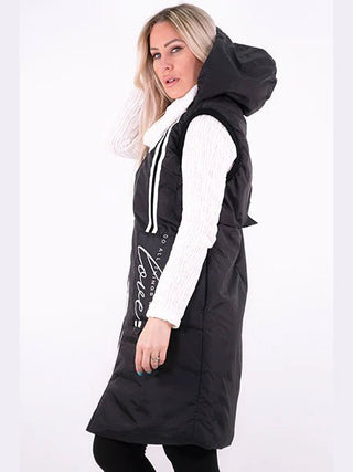 Sleeveless Hooded Vest Coat - Lala Love Moda