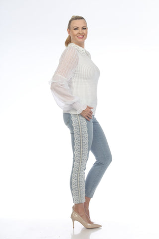 White Dressy Sweater - Lala Love Moda
