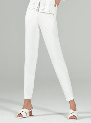 Women's white athleisure pants