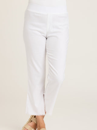XCVI womens white cotton pull on pants 