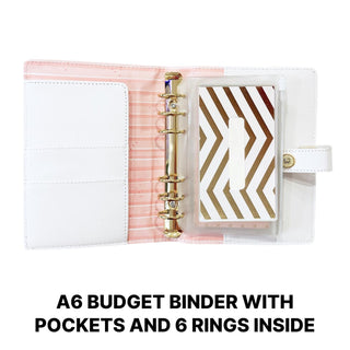 A6 Budget Binder, Cash Envelopes, Money Binder, Reusable Tracker Sheets