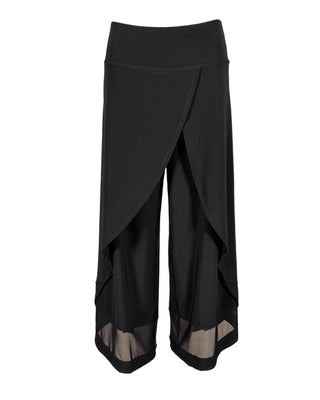 Compli-K Women's Black Tulip Pants Wide Leg