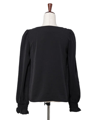 Women's V-Neck Long Sleeve Cuff Top