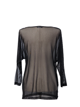 Noir Elegance Sheer Mesh Top