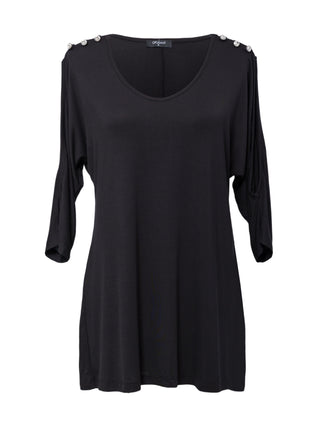 Black Cutout Top - Cute Black Tops for Ladies