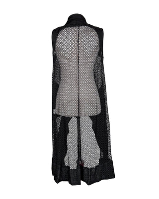 Long Black Mesh Vest