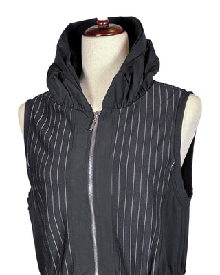 Women's Pinstripe Vest Black by Reina Lee