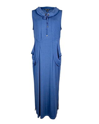 Women's Maxi Dress Sleeveless Navy by Michael Tyler