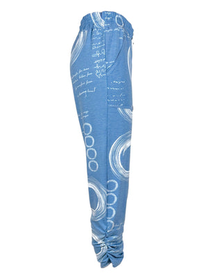 Script Print Capri Pants