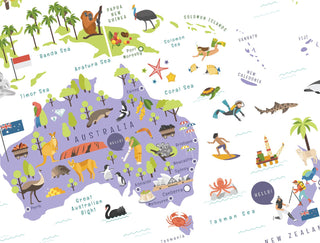 Map of The World for Kids Laminated Poster