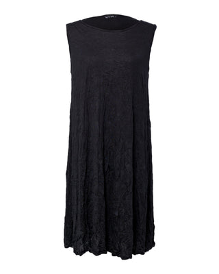 black midi sleeveless dress