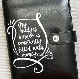 Budget Binder Black with Quote