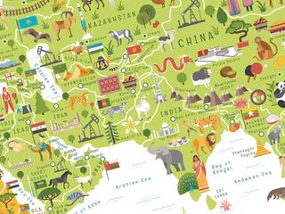 Map of The World for Kids Laminated Poster