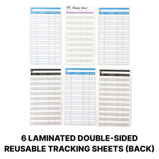 A6 Budget Binder, Cash Envelopes, Money Binder, Reusable Tracker Sheets