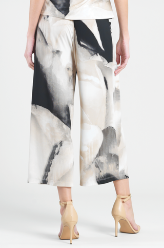 High Rise Gaucho Pants - Scrunch Pockets Watercolor