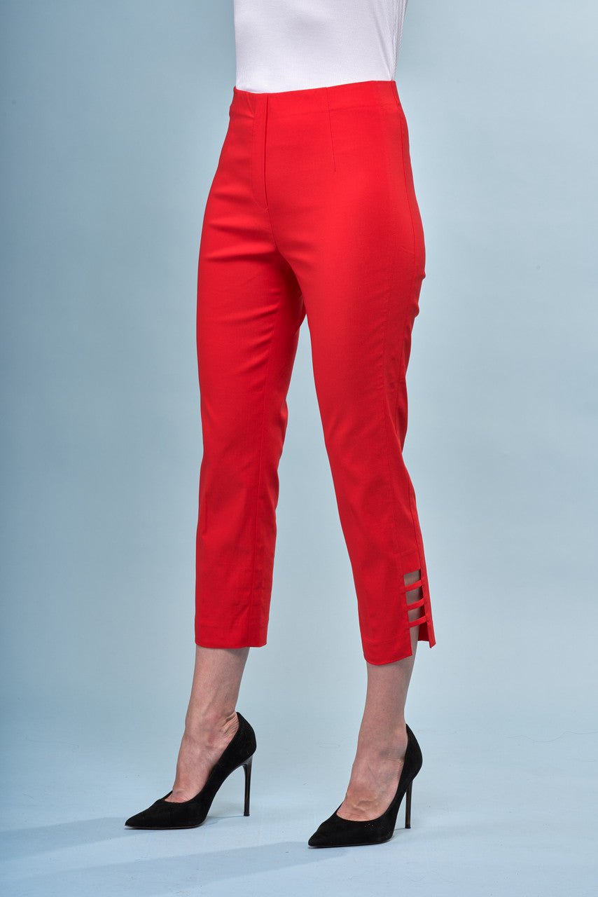 JM Collection Red Capri Pants for Women