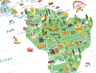 Map of The World for Kids Laminated Poster