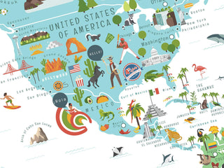 Map of The World for Kids Laminated Poster