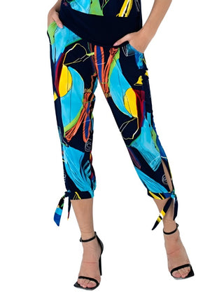 Artex Fashions Women Abstract Print Capri Pants - Lala Love Moda