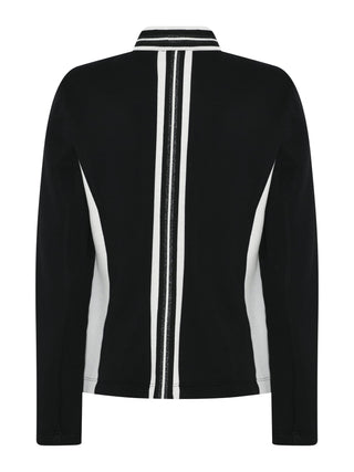 Black and White Zip Up Jacket - Lala Love Moda