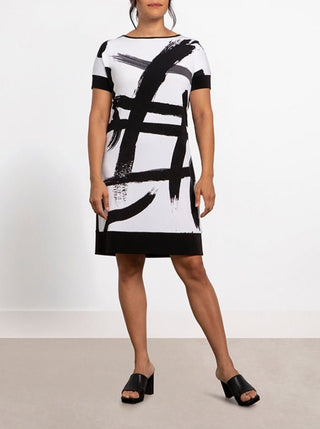 Sympli Clothing Brush Stroke Dress - Lala Love Moda