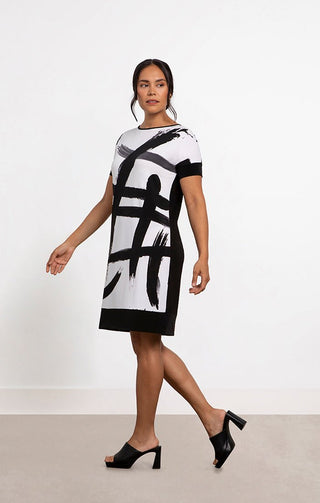 Sympli Clothing Brush Stroke Dress - Lala Love Moda