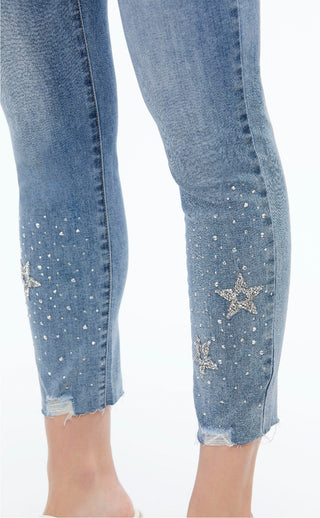 Capri Jeans with Star Embellishments - Lala Love Moda