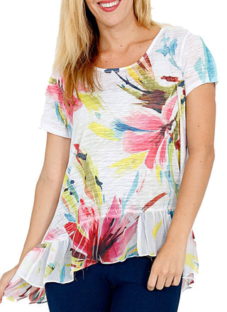 Floral Print Top - Lala Love Moda