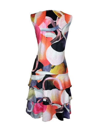 Ivory-Multi Print Sun Dress - Lala Love Moda