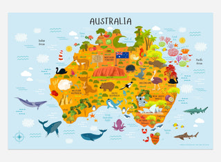 Map of Australia for Kids - Lala Love Moda