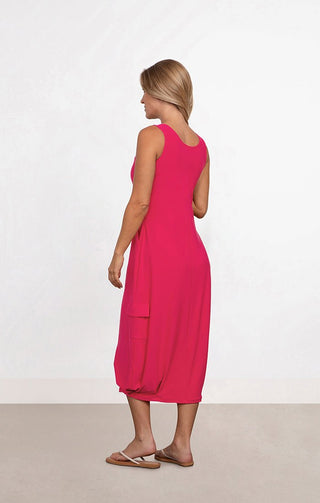 Pleat Hem Tank Maxi Dress - Lala Love Moda