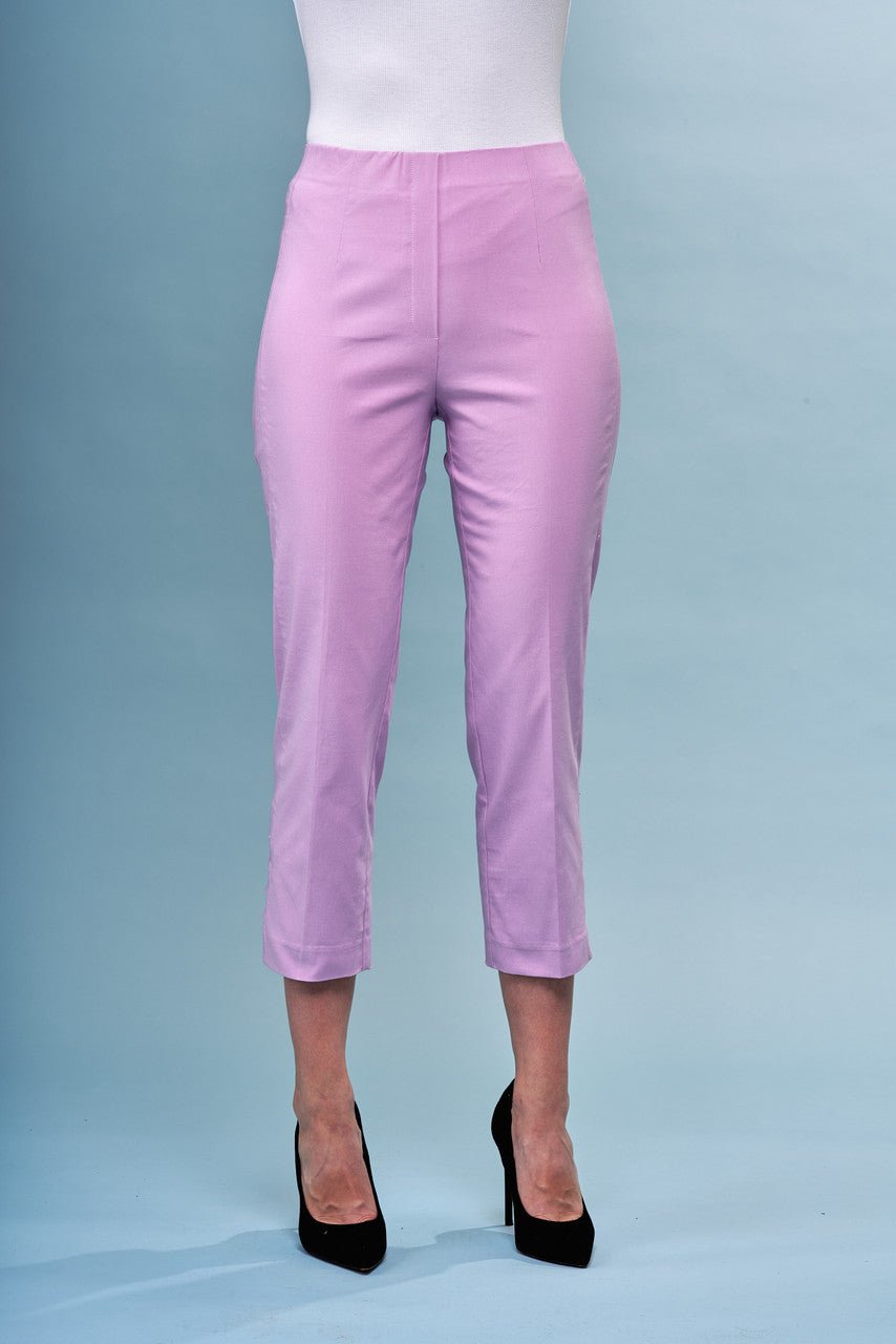 Insight Clothing: Women's Pink Capri Pants - Pull On with Side