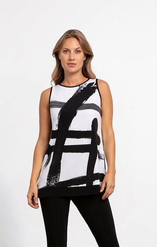 Sympli Clothing women's Sleeveless Brush Stroke Tunic - Lala Love Moda