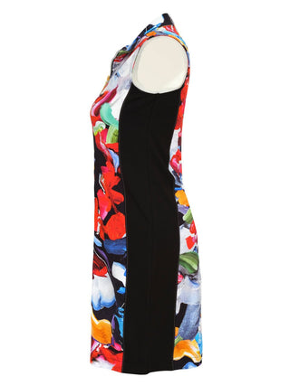Sleeveless Zip Up Floral Dress - Lala Love Moda