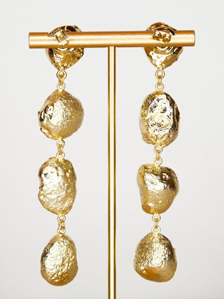 VICTORIA - Pink Geode Statement Drop Earrings - Lala Love Moda