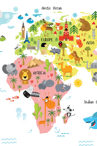 World Map for Kids - Canvas Print - Lala Love Moda