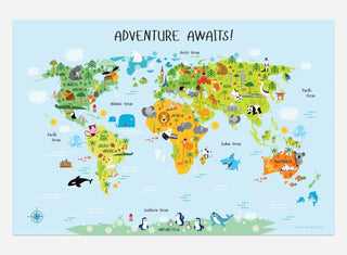 world map for kid 