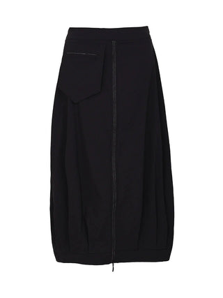 Ever Sassy Clothing Women Black Zip Up Midi Skirt - Lala Love Moda